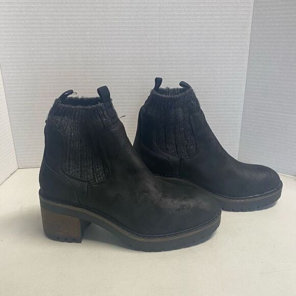 STEVE MADDEN Apollo Women’s Bootie Black Gray Size 7 Round Toe New No Box - Picture 11 of 12